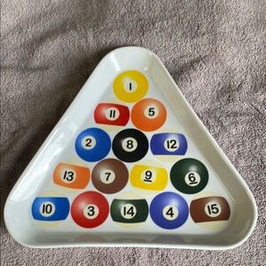 🍀3/$40🍀 Colorful Billiard Ball Triangle Plate